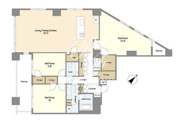 ラサンテ池田山 801 間取り図