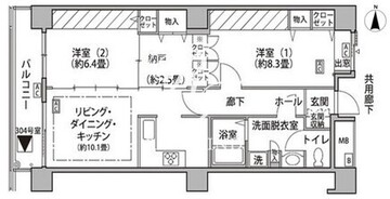 東雲キャナルコートCODAN 18-804 間取り図