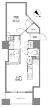 ルクレ新川レジデンス 203 間取り図
