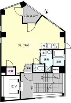 ロイヤルハイツ大森 401 間取り図