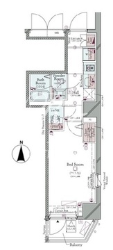 コンシェリア神楽坂CROSSIA 602 間取り図