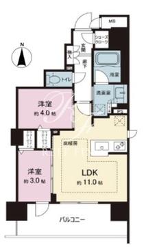 ソルティア東京王子 403 間取り図