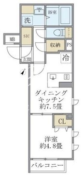 コンポジット早稲田鶴巻町 201 間取り図
