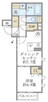 コンポジット早稲田鶴巻町 401 間取り図