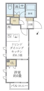 コンポジット早稲田鶴巻町 502 間取り図