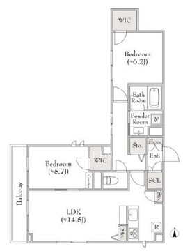 ベレオ三軒茶屋 302 間取り図