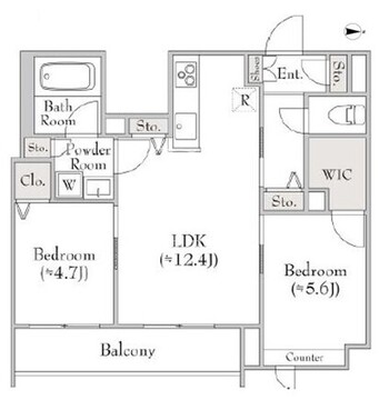 ベレオ三軒茶屋 205 間取り図