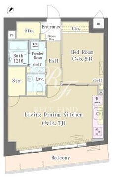 メゾンタクヤ 202 間取り図