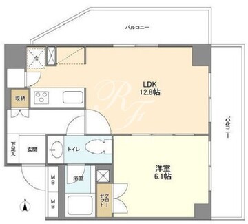 BPRレジデンス代々木 201 間取り図
