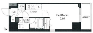 ラティエラ秋葉原 801 間取り図