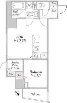 ルミーク北品川 703 間取り図
