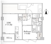 ルミーク北千住 501 間取り図