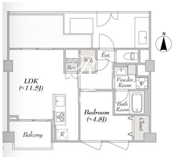 ルミーク北千住 501 間取り図