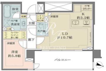 ザ・パークハウス千代田六番町 807 間取り図