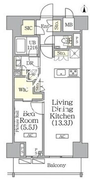 ザ・パークハビオ神楽坂レジデンスサウス 1011 間取り図