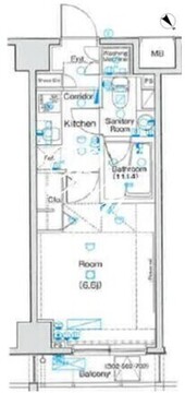 メイクスデザイン清澄白河アジールコート 606 間取り図