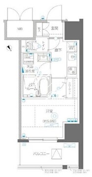 アルファレジデンシア南千住 808 間取り図