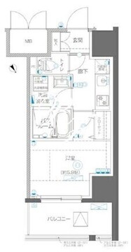 アルファレジデンシア南千住 608 間取り図