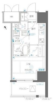 アルファレジデンシア南千住 508 間取り図