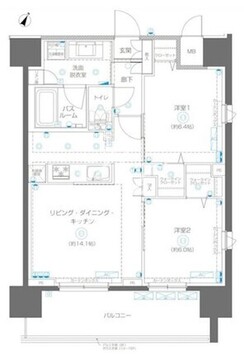 アルファレジデンシア南千住 1501 間取り図
