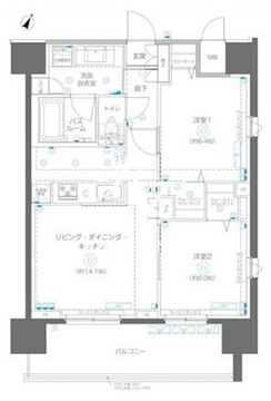 アルファレジデンシア南千住 1401 間取り図
