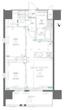 アルファレジデンシア南千住 1507 間取り図