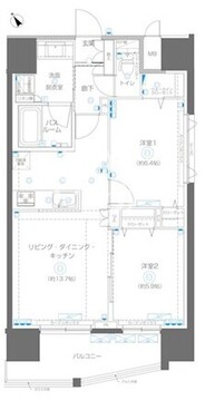 アルファレジデンシア南千住 1506 間取り図