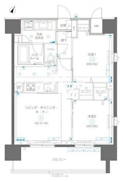 アルファレジデンシア南千住 701 間取り図