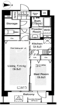 コンフォリア下落合 102 間取り図
