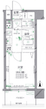 パレステュディオ渋谷ウエスト 705 間取り図