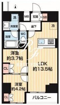 アルコバレーノ南千住 1302 間取り図