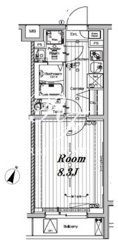 メイクスデザイン池袋パークサイド 406 間取り図