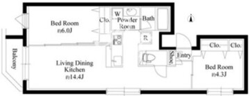 グランパセオ代々木上原2 201 間取り図