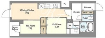 グランカーサ千駄木 104 間取り図