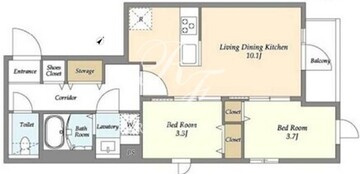 グランカーサ千駄木 201 間取り図