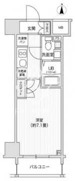 レジディア笹塚2 707 間取り図