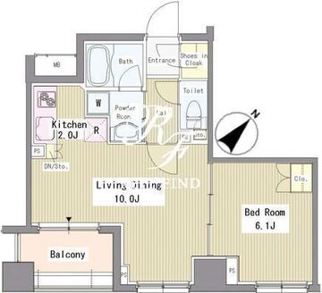 リベルテ月島 610 間取り図