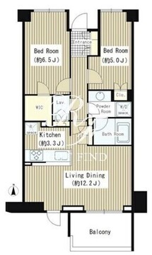 オアーゼ用賀 W-103 間取り図
