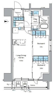 ルフォンプログレ上野御徒町 704 間取り図