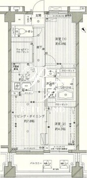 コスモリード西馬込 209 間取り図