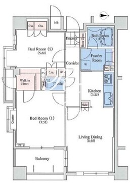 シティスパイア池上 603 間取り図