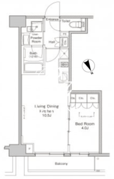 プラウドフラット渋谷富ヶ谷 305 間取り図