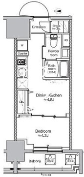 プラウドフラット錦糸町ウエスト 305 間取り図