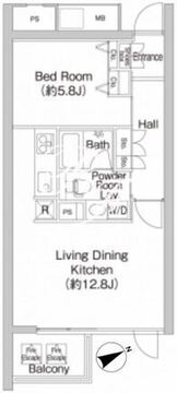 プライムアーバン市谷仲之町 307 間取り図