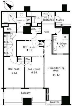パークアクシス日本橋ステージ 702 間取り図
