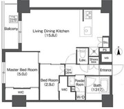 コンフォリア日暮里 102 間取り図