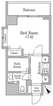 レジディア三宿 1103 間取り図