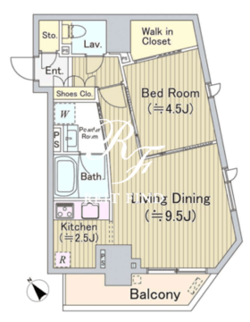 オリゼー茅場町 1302 間取り図