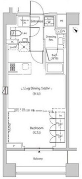 ザ・パークハビオ目黒プレイス 501 間取り図