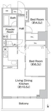 プライムアーバン町屋サウスコート 601 間取り図